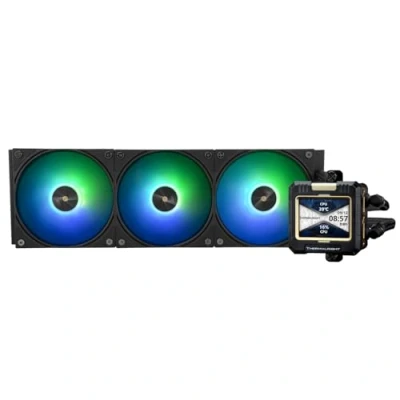 Afbeelding van Thermalright Frozen Warframe 360 zwart ARGB CPU waterkoeling, AIO koeling, IPS resolutie 320 x 240, LCD display, vloeibare koeler voor AMD/Intel