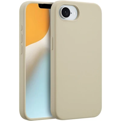 Afbeelding van Accezz Hoesje geschikt voor iPhone 16e Liquid Silicone Backcover MagSafe Stone