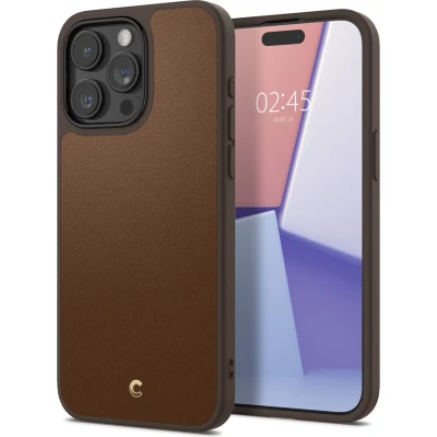 Afbeelding van Spigen Cyrill Kajuk iPhone 15 Pro Hoesje MagSafe Back Cover Bruin