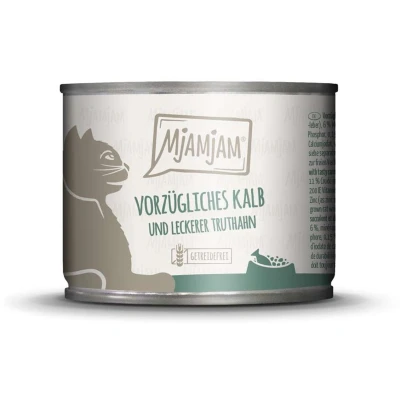Afbeelding van 6x200g MjAMjAM uitstekend kalfsvlees en heerlijke kalkoen nat kattenvoer
