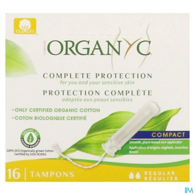 Image de Organyc Tampon Compact Regular Coton Bio 16