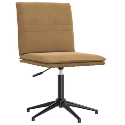 Image de vidaXL Chaise de salle à manger Marron Velours