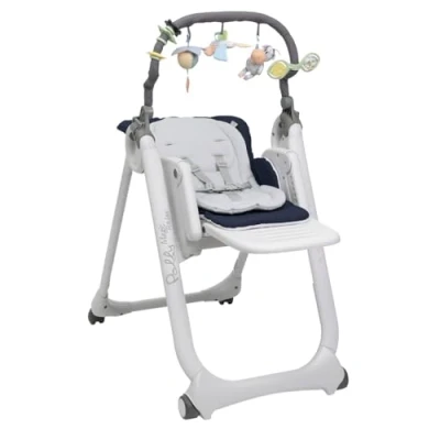 Afbeelding van Chicco Polly Magic Relax, Multifunctionele kinderstoel, Gecapitonneerde zitting, Blauw, Grijs, Wit, Monochromatisch, 3 punten, 15 kg