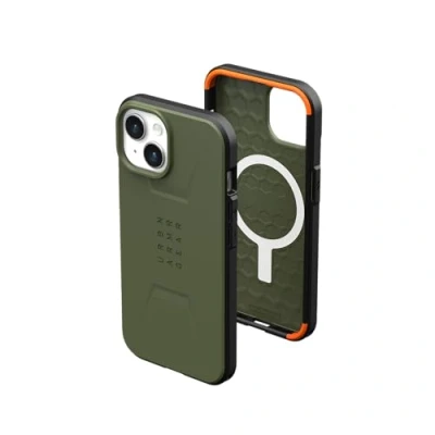 Image de UAG Civilian Series Rugged Case for Apple iPhone 15 Plus [6.7 inch] olive Drab Coque de protection pour téléphone portable compatibilité avec MagSafe polycarbonate vert