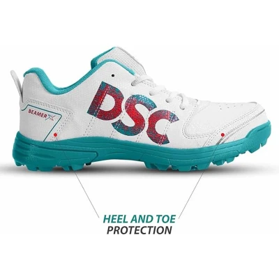Afbeelding van DSC Beamer X cricketschoenen Kleur: Donker Cyaan Maat: 5UK/6US/39EU Voor heren en jongens Materiaal: polyvinylchloride Lichtgewicht zeer duurzaam Langdurige prestaties