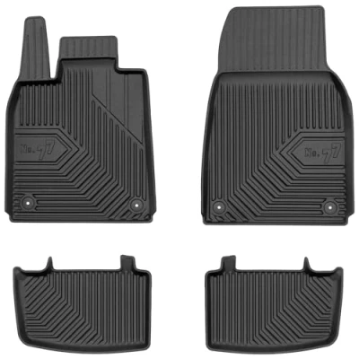 Afbeelding van M MOTOS Rubberen vloermat voor Porsche Taycan sinds 2019 Verbeter je reiscomfort met de zwarte antislip mat auto nr. 77 automat alle weersomstandigheden, bescherming tegen