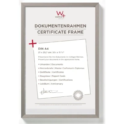Afbeelding van Walther design AJ130D aluminium fotolijst Chair, 21x29,7 cm DIN A4, roestvrij staal