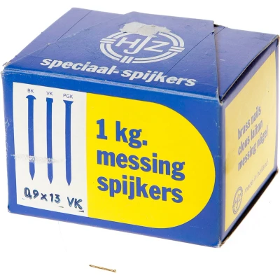 Afbeelding van Hjz Messing nagels verloren kop 0.9 x 13mm 1kg