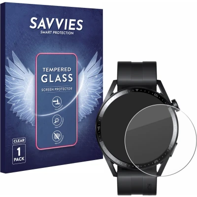 Afbeelding van Savvies Glas Screenprotector voor Huawei Watch GT 3 (46 mm) Gehard Beschermglas 9H