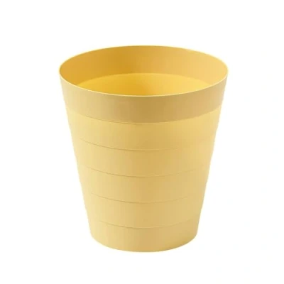Afbeelding van Sinoba Prullenbak 6105 van kunststof, voor kinderkamer, kantoor, keuken, hoogte 25 cm, 9 liter, pastelgeel