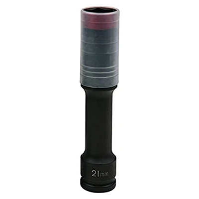 Afbeelding van KS Tools, Dopsleutel + dopmoer, SlimPOWER aluminium randstopcontact extra lang (21 mm)