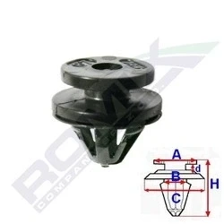 Afbeelding van ROMIX C30826 Clip RENAULT: CLIO 2, MASTER 2 Kasten, Scénic 1