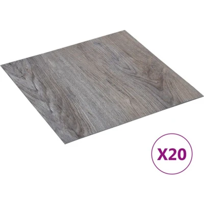 Afbeelding van Vloerplanken 20 st zelfklevend 1,86 m² PVC lichtbruin