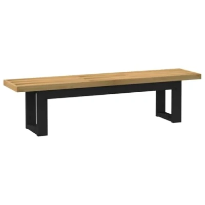 Afbeelding van vidaXL Eetbank NOAIN U vormige poten 180x40x45 cm massief hout