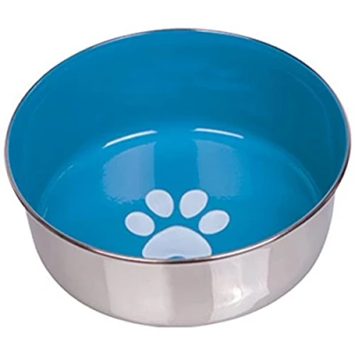 Afbeelding van Nobby RVS voerbak heavy paw anti slip blauw 17 cm 1,15 ltr