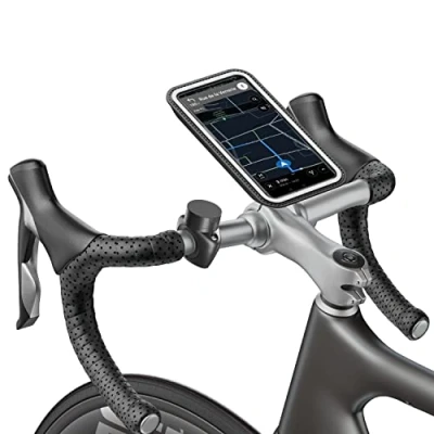 Afbeelding van SHAPEHEART Franse innovatie, Pro magnetische fietstelefoonhouder met afneembare waterdichte tas. E bike telefoonhouder. Fietstep, mountainbike.. Fietsaccessoire