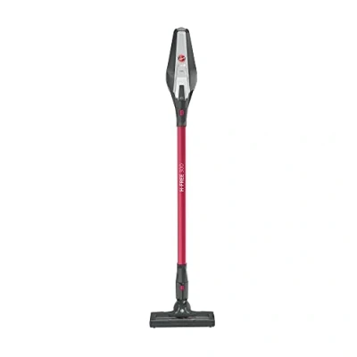 Afbeelding van Hoover H FREE 300 HF322HM 011 Draadloze en zakloze elektrische stofzuiger, cycloontechnologie, multifunctioneel, met LED verlichting, autonomie 45 min, grijs rood,Framboos rood