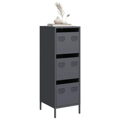 Image de vidaXL Buffet haut anthracite 39x35x103,5 cm acier851402