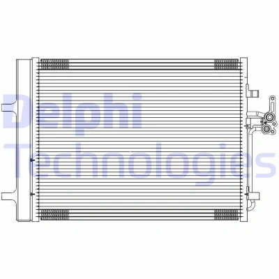 Afbeelding van DELPHI TSP0225689 Condensor Airco Met droger 18 14 585 FORD: S Max Mk1, Galaxy Mk2 MPV, MONDEO 4 Stufenheck, VOLVO: XC60 I