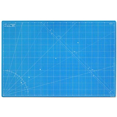 Afbeelding van Elan 5 laagse Snijmat Blauw A1, Zelfherstellende 3 mm Snijmat, Knutselmat met Dubbelzijdig Raster, Metrische Snijonderlegger voor Quilten, Naaien, Patchworken, Scrapbooken, enz. 90 x 60 cm