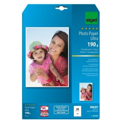 Afbeelding van inkjet Ultra fotopapier A4 180 gram hoogglans 20 vel