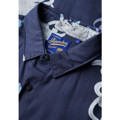 Afbeelding van Superdry Hawaiian BOX FIT Overhemd, Heren, Maat: Small, Chrysanthemum navy