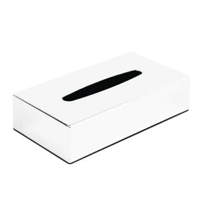 Image de Boîte à Mouchoirs Chromée Rectangulaire Bolero Chromé 254x139x61mm