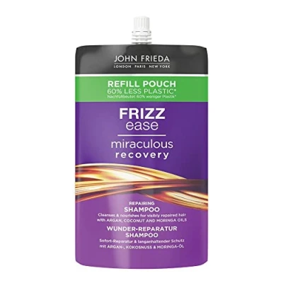 Afbeelding van John Frieda Wunder Repair Shampoo, 500 ml, navulverpakking, Frizz Ease serie
