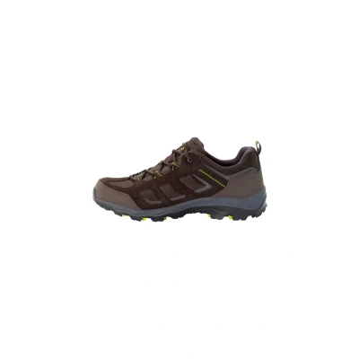 Afbeelding van Jack Wolfskin VOJO Sneakers laag Dark brown lime, Heren, Maat: 40, lime Veloursleer