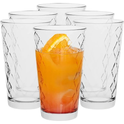 Afbeelding van Trend for home Set van 12 timeless longdrinkglazen 370 ml sap glas longdrinkbeker longdrinkglas vaatwasser bestendig collectie Lotte