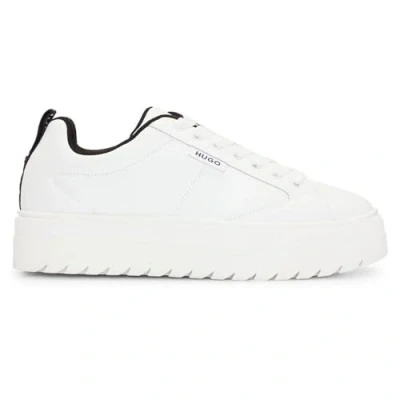 Afbeelding van HUGO Lyssa Sneakers laag, Dames, Maat: 42, White Hoogwaardig imitatieleer