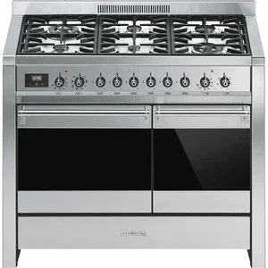 Afbeelding van Smeg A2 81 Fornuis 100 X 60 90 6 Branders Gas 2 Ovens (1 Multifunctie) Energieklasse A Inox