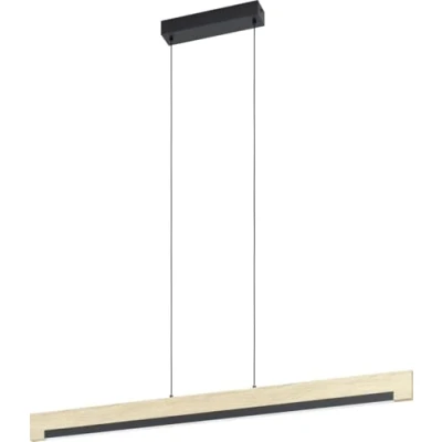 Afbeelding van EGLO Camacho Hanglamp LED 110 cm Zwart/Bruin Dimbaar