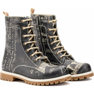 Afbeelding van GOBY Artwork Boots Laars laarzen Damesboots Dames Longboots Handmade Maat 35