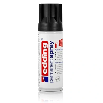Image de edding Premium 5200 peinture en spray acrylique noir opaque mat 200 ml