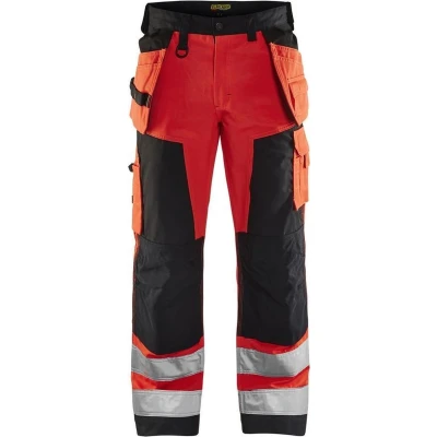 Afbeelding van Blaklader Werkbroek High Vis 1568 1811 Rood/Zwart D112