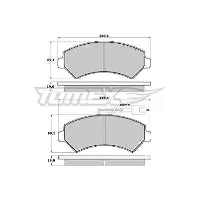 Afbeelding van TOMEX brakes TX 14 40 Remblokkenset Vooras Met slijtage waarschuwingscontact remzadelschroef toebehoren FIAT: Ducato III Van