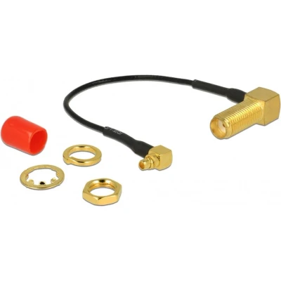 Afbeelding van MMCX (m) haaks SMA (v) kabel Mini Coax (1,37 mm) 50 Ohm 0,10 meter