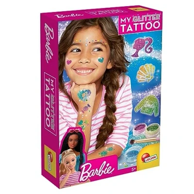 Afbeelding van Tijdelijke Tattoos Barbie My Glitter Tattoo Purpurine 20 Onderdelen