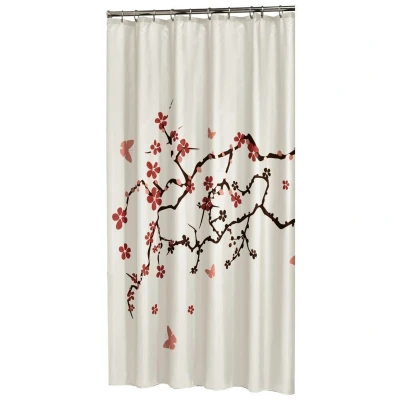 Afbeelding van Sealskin Blossom Douchegordijn Polyester 180x200 cm Rood