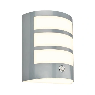 Afbeelding van BRILONER LED wandlamp accu Touch Timer Mat chroom Verwisselbare batterij voet 18 x 15 7 cm