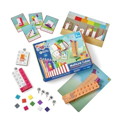 Image de Learning Resources Kit d’activités avec cubes MathLink Numberblocks de 11 à 20, 30 activités correspondant aux émissions télévisées, 155 et plus 3+