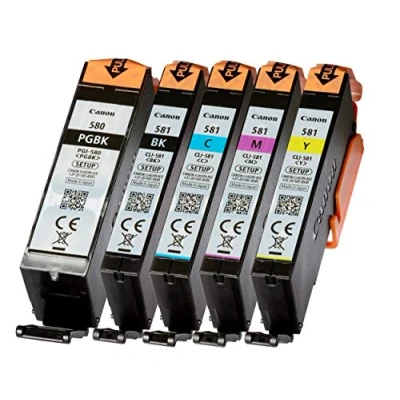 Afbeelding van Set van 5 originele Canon PGI580 CLI581 PGI 580 CLI 581 inktcartridges voor Pixma Ts6350a TS6351a Ts8350a Ts8351a TS705a Tr8550 Ts9550 TS9551c