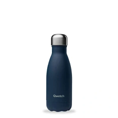 Afbeelding van Qwetch Thermosfles marineblauw 260 ml 24 uur koud en 12 warm Waterdicht, BPA vrij herbruikbaar voor sport, reizen, kantoor
