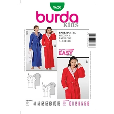 Afbeelding van Burda Naaipatroon 9620 Badjas in variaties