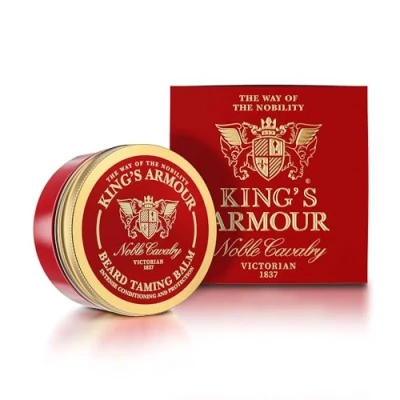 Afbeelding van King&#039;s Armour baardbalsem (50 ml) Kap, versterkt, verzacht en verzorgt baarden snorren Natuurlijke voor mannen met argan , jojoba zoete amandelolie