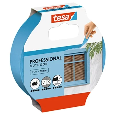 Afbeelding van Tesa afplaktape 25m x 25mm blauw