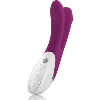 Afbeelding van Mystim siliconen dubbele vibrator Paars (OP=OP)