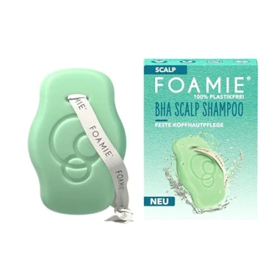 Afbeelding van Foamie Scalp Vaste anti roos shampoo voor de hoofdhuid met BHA, salicylzuur en kaasjeskruid extract, gespecialiseerd in hoofdhuidverzorging, oplossing