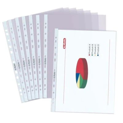 Afbeelding van Herlitz 5850508 Premium A4 kunststof hoezen transparant 50 stuks